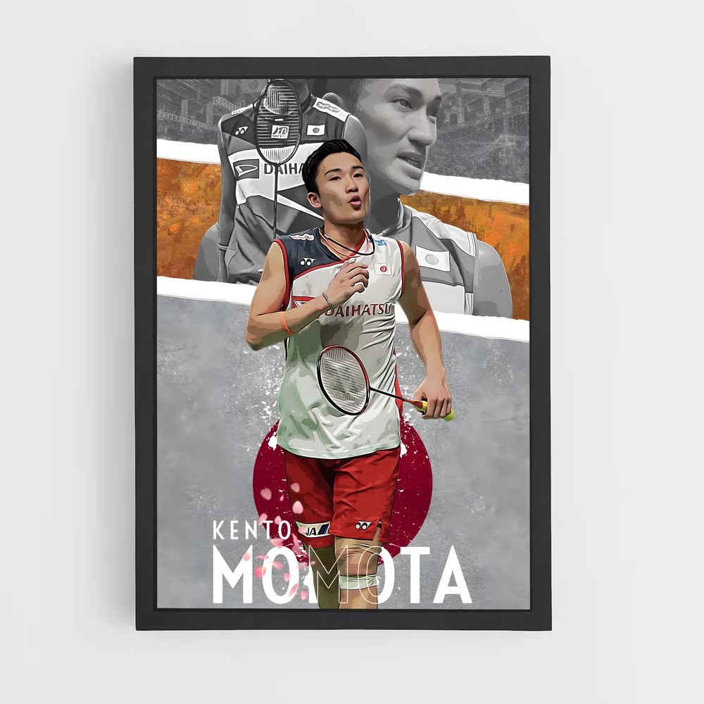 Poster Kento momota – affiche Badminton (vue 2)